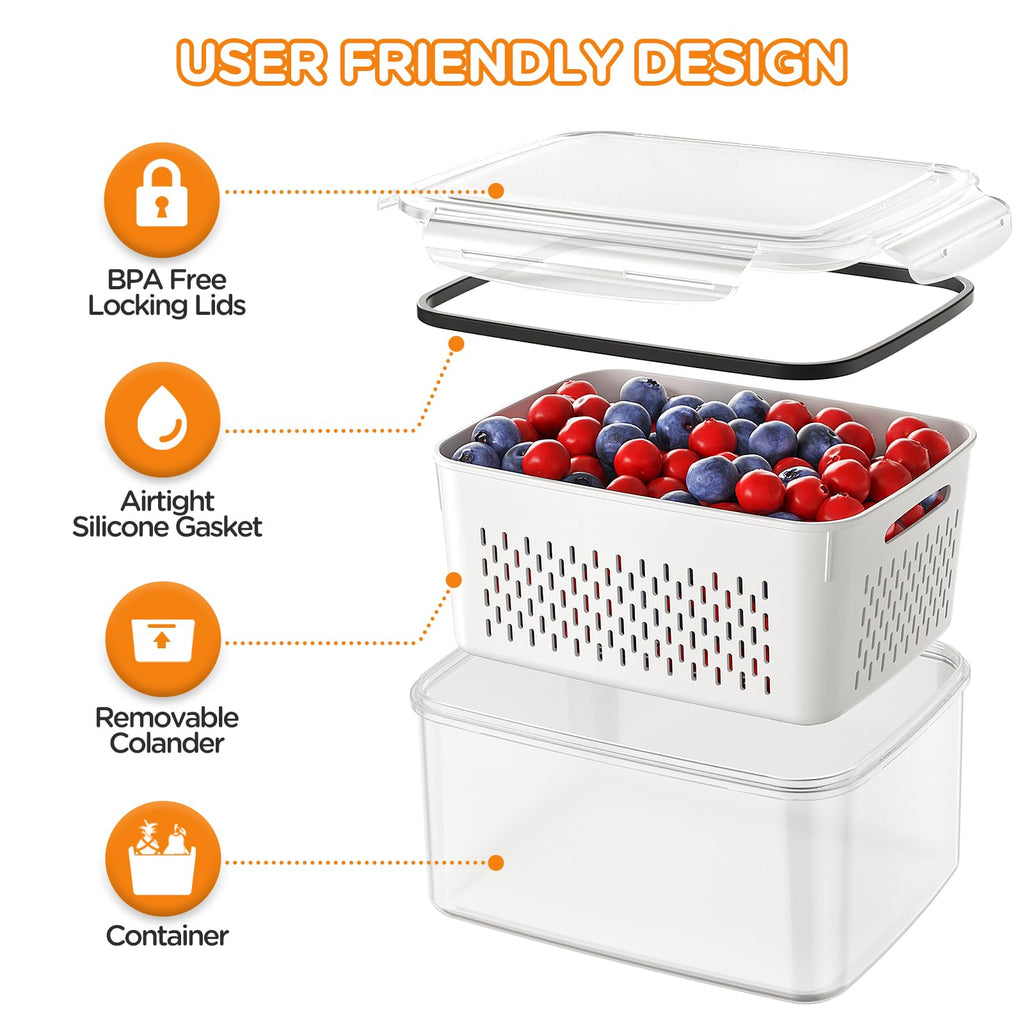 4-in-1 Produce Storage Containers (3-Pack Set)