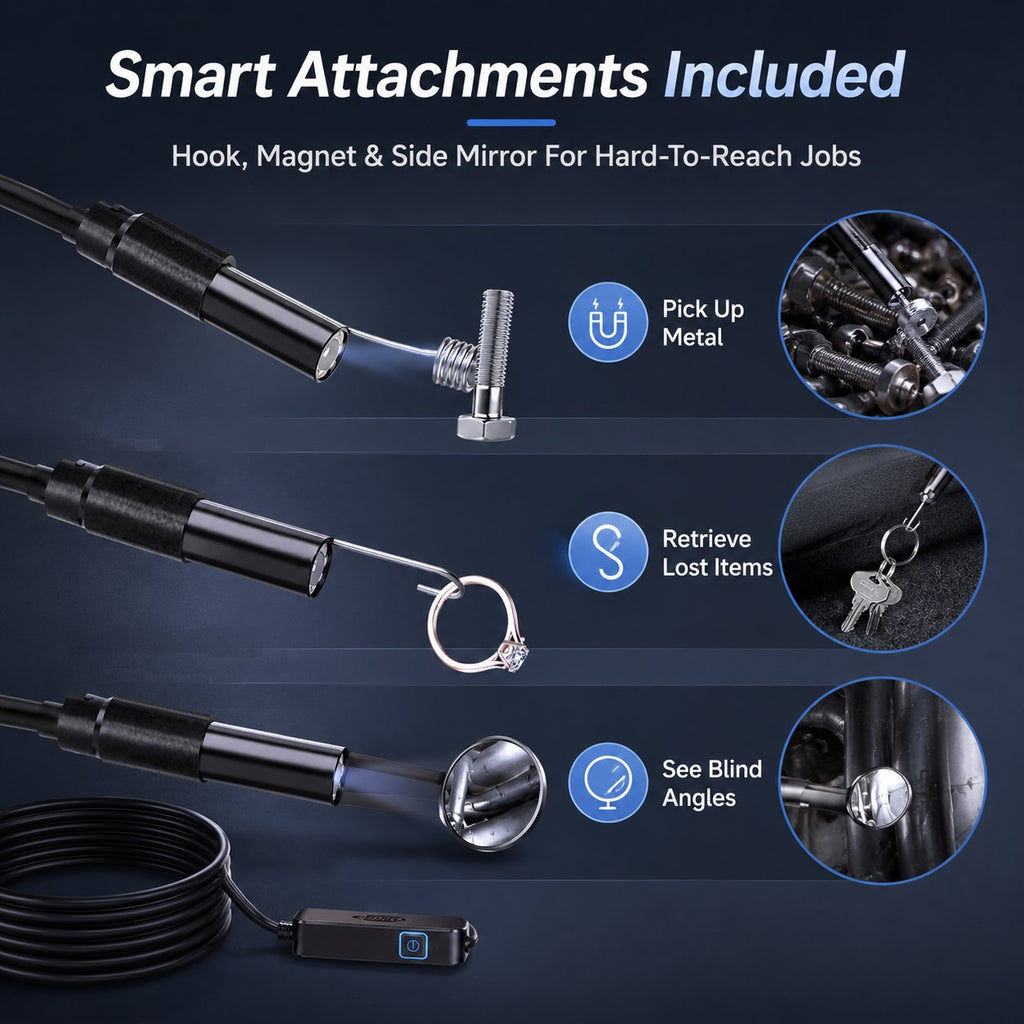 Flexible Type-C Inspection Camera With LED Light