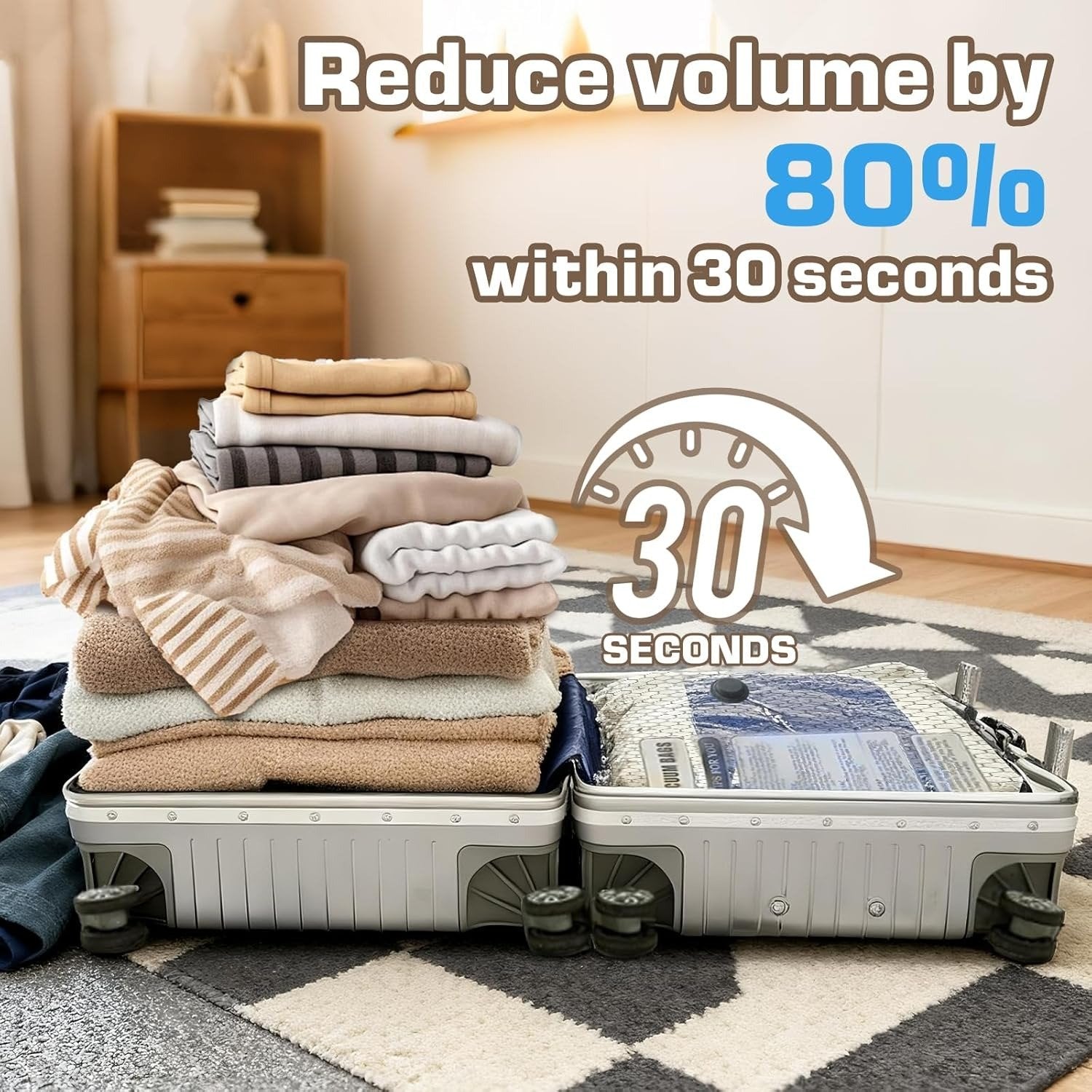 Last Day Hot Sale 49% OFF🔥Rechargeable Vacuum Pump Travel Storage Bag Set