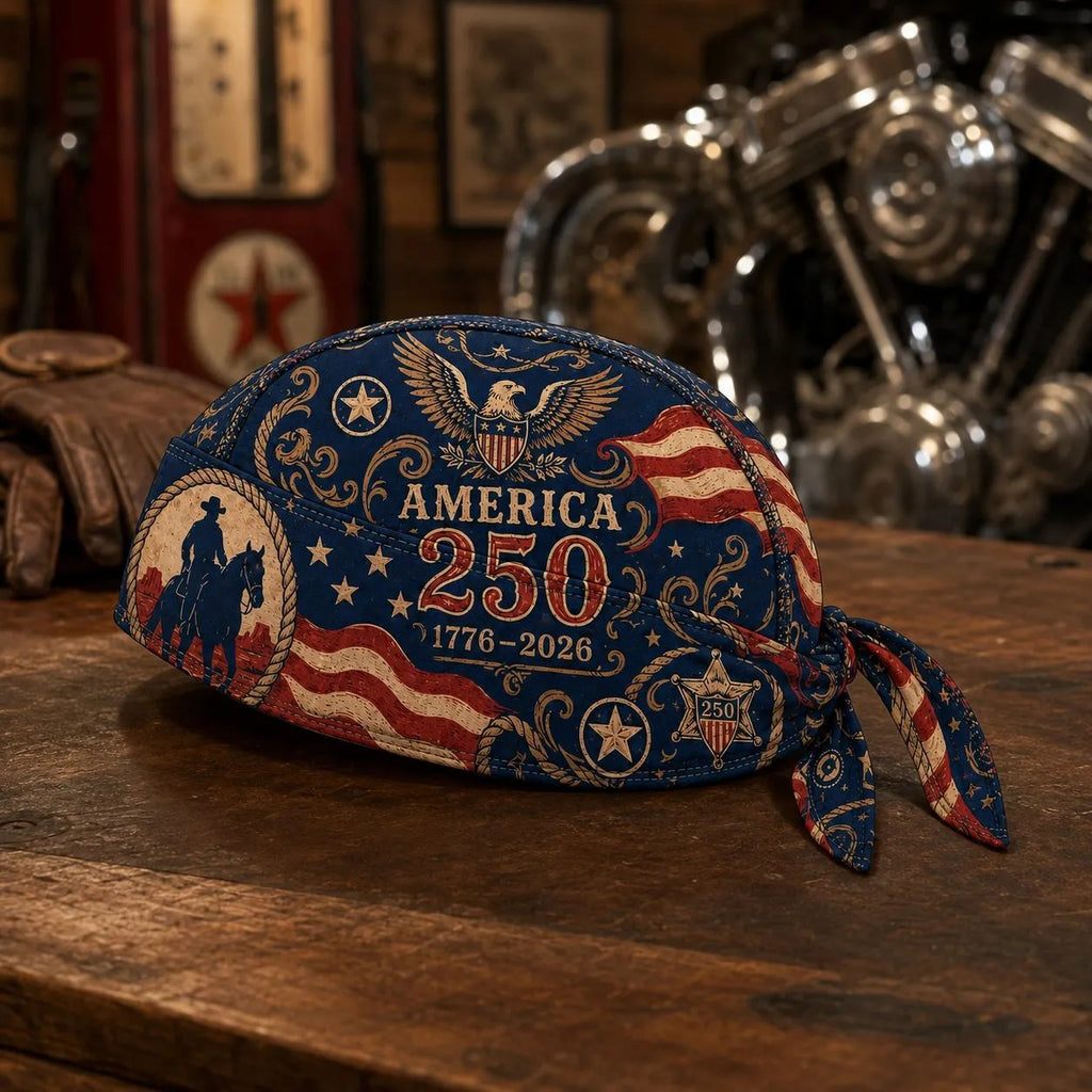 🕊️America 250 Cycling Pirate Hat / Biker Headwrap
