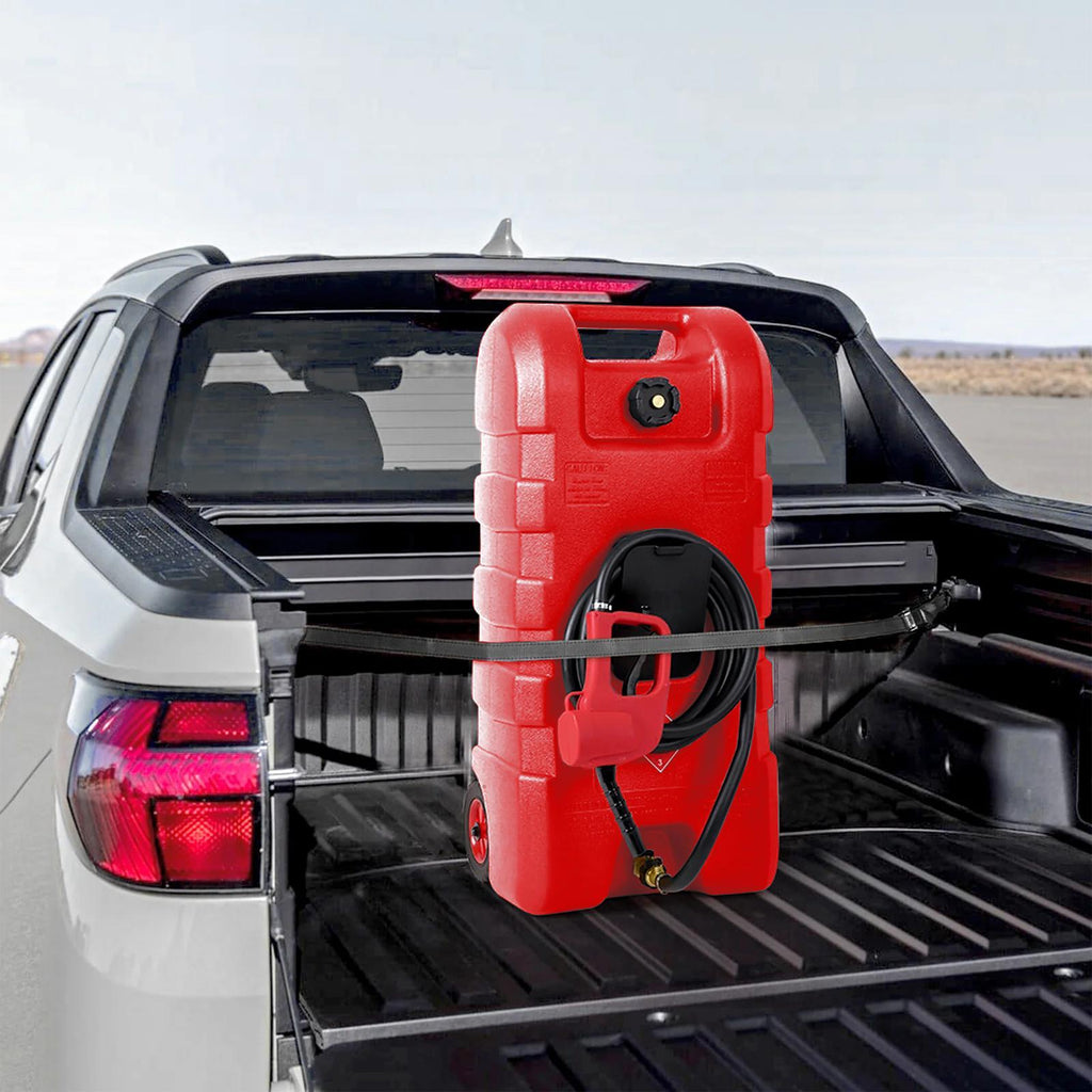 15 Gallon Portable Fuel Caddy with LE Pump & 10ft Hose
