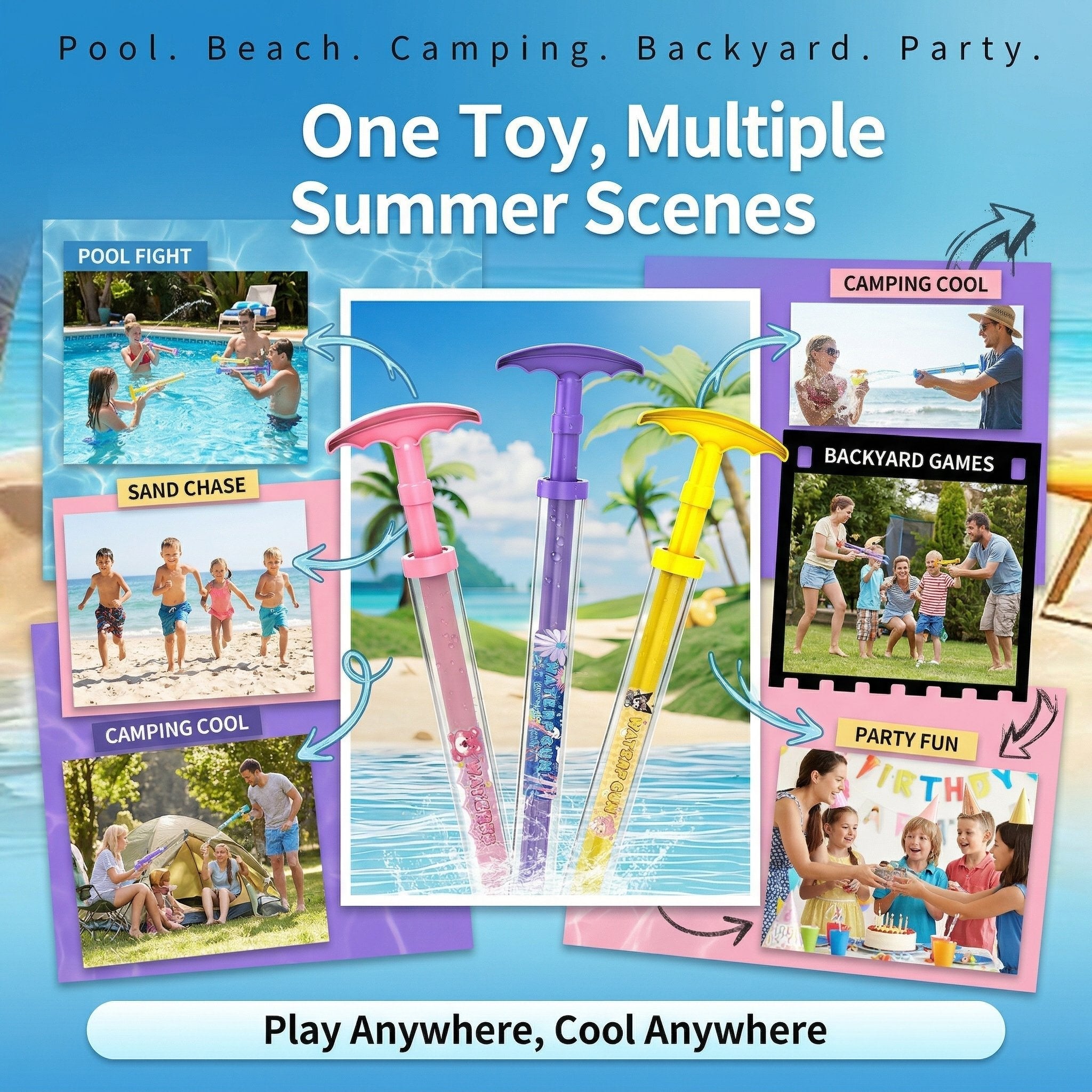 🎆💦Outdoor Water Spray Toy – The Ultimate 360° Dreamy Spray for Summer Spectacles