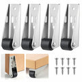 🚪 4-Pack Low-Profile Door Repair Casters | Quiet Nylon & Steel Fixed Wheels
