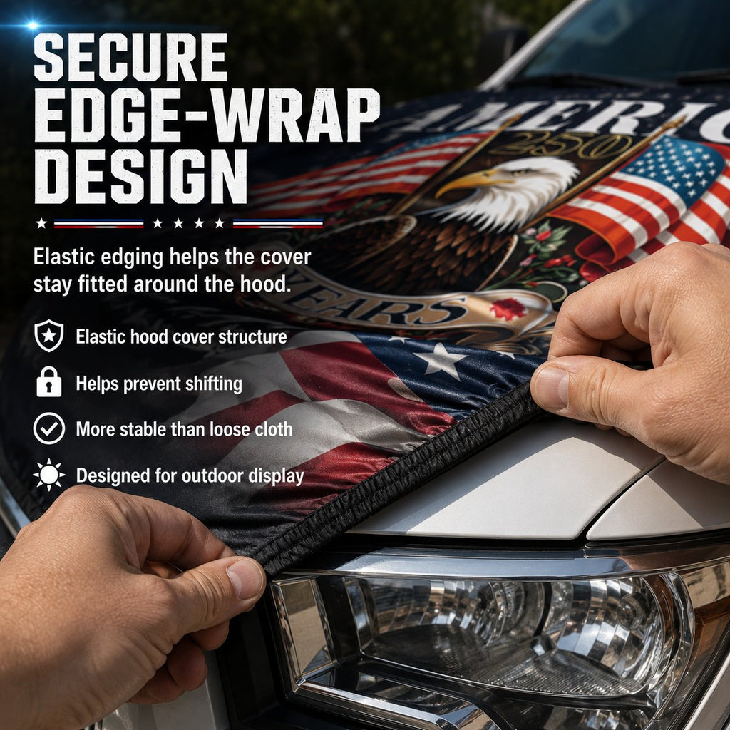 🚗Patriotic American Flag Car Hood Cover