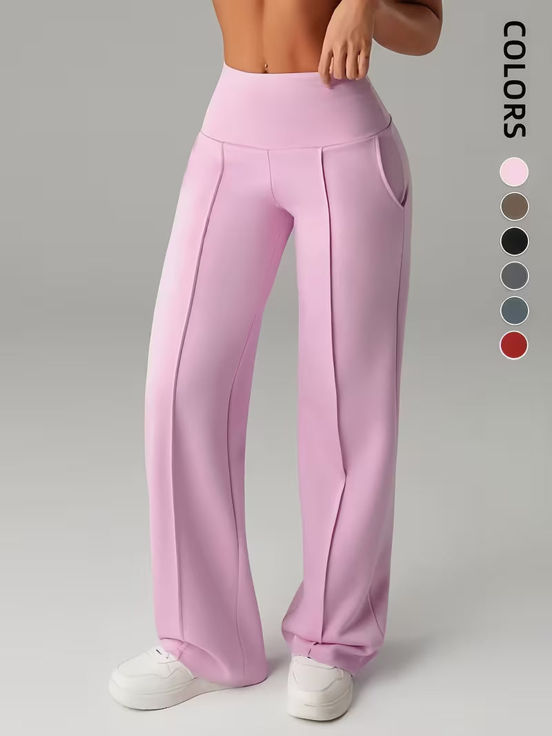 👖 Valeria Pants – High-Waisted, Office & Gym, Stretch, Flattering Fit