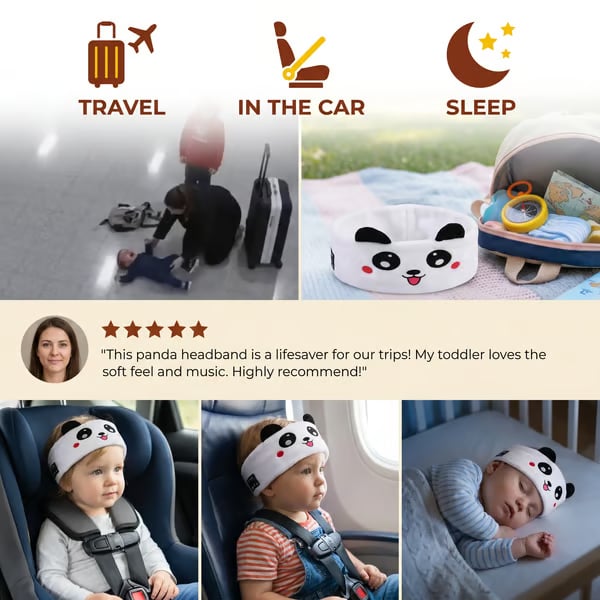 🔥LAST DAY 49% OFF -🎧 Kids’ Animal Bluetooth Sleep Headband Headphones