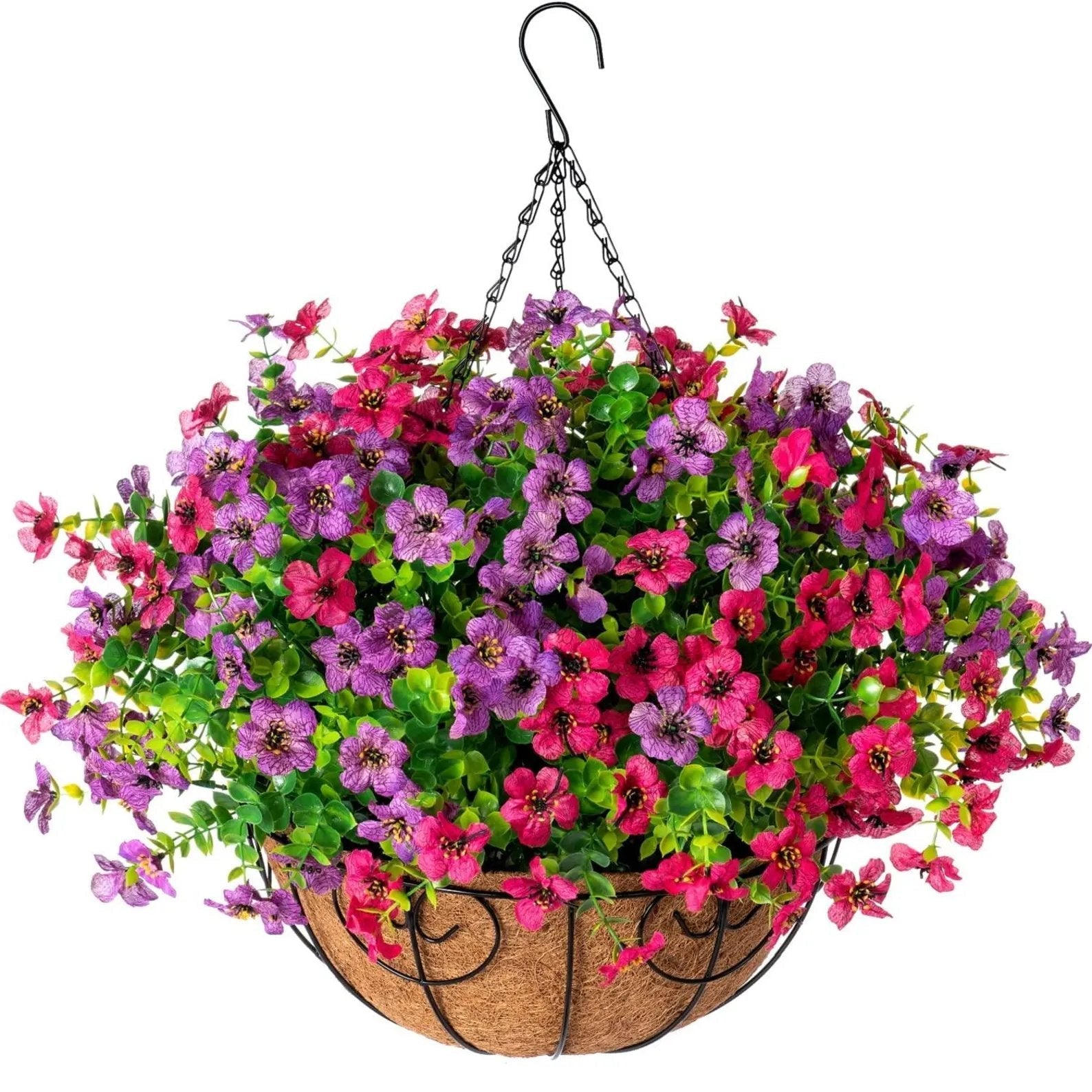 FREE SHIPPING!🔥Simulated Hanging Flower Basket 🌸No Watering💧. No Wilting. Just Perfect Blooms.