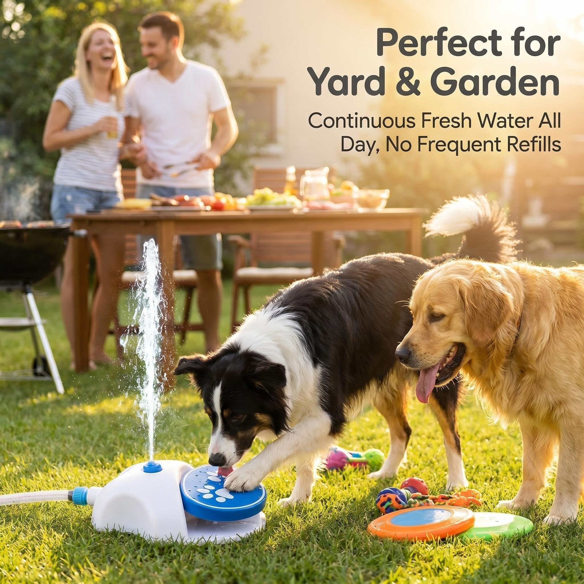 Outdoor Step-On Dog Water Fountain