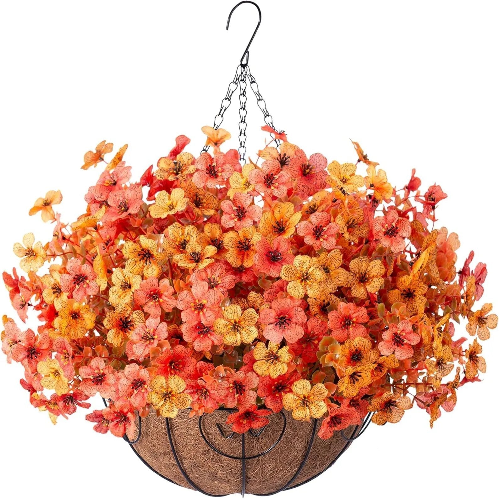 FREE SHIPPING!🔥Simulated Hanging Flower Basket 🌸No Watering💧. No Wilting. Just Perfect Blooms.