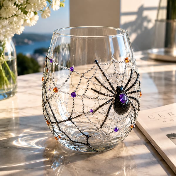 🎃👻 3D Halloween Glassware – Artisan Design, Luminous Glow, Perfect for Fall & Festive Sips