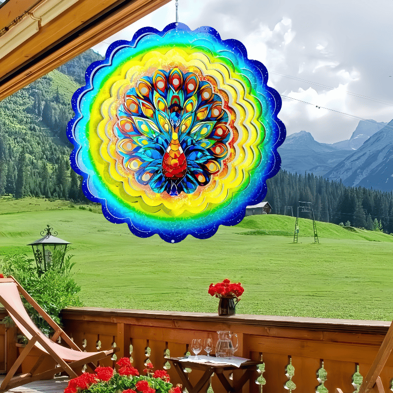 🦋Lucky Mandala Windmill – 3D Kinetic Art, Indoor/Outdoor, Stainless Steel