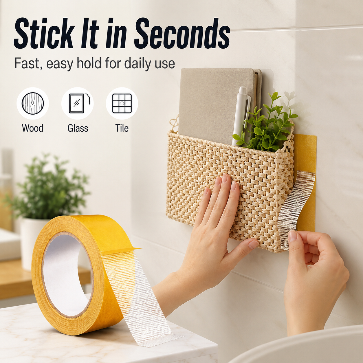 Strong Adhesive Double-sided Gauze Fiber Mesh Tape