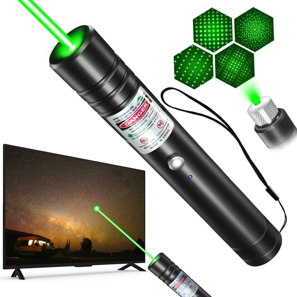 Rechargeable Green Laser Pointer/ Line Light Flashlight Long Distance Range for TV/LED/LCD Screens  Flashlights Presentation, Laser Pointer Cat Toy，Office / Outdoors / Astronomic / Construction SummerVibes petlovers