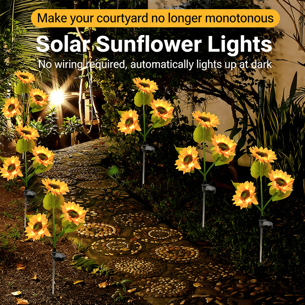 🌻 49% OFF🔥Solar Sunflower Garden Lights: Illuminate Your Outdoors with Sun-Kissed Charm