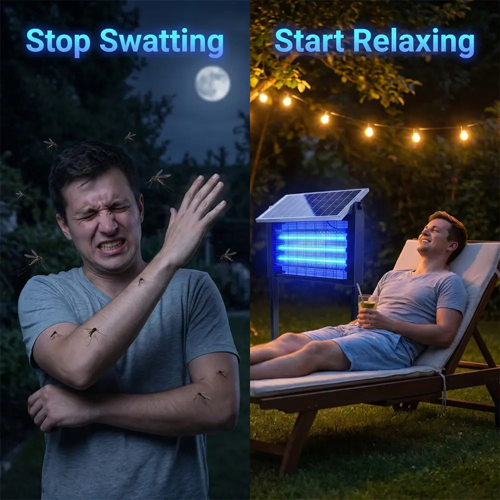 🦟Solar Mosquito Zapper – Eco-Friendly &amp; High-Efficient