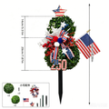 USA 250th Anniversary Patriotic Topiary Garden Stake, Red White Blue Yard Decor for 4th of July, Memorial Day & Independence Day