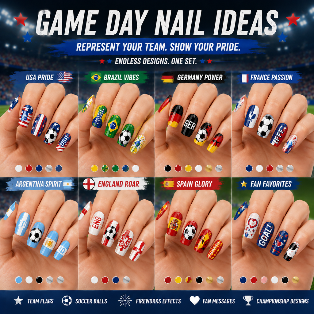 ⚽🏆 Game Day Nail Art Marker Set – 12 Vibrant Colors for Eye-Catching Fan Nails ✨