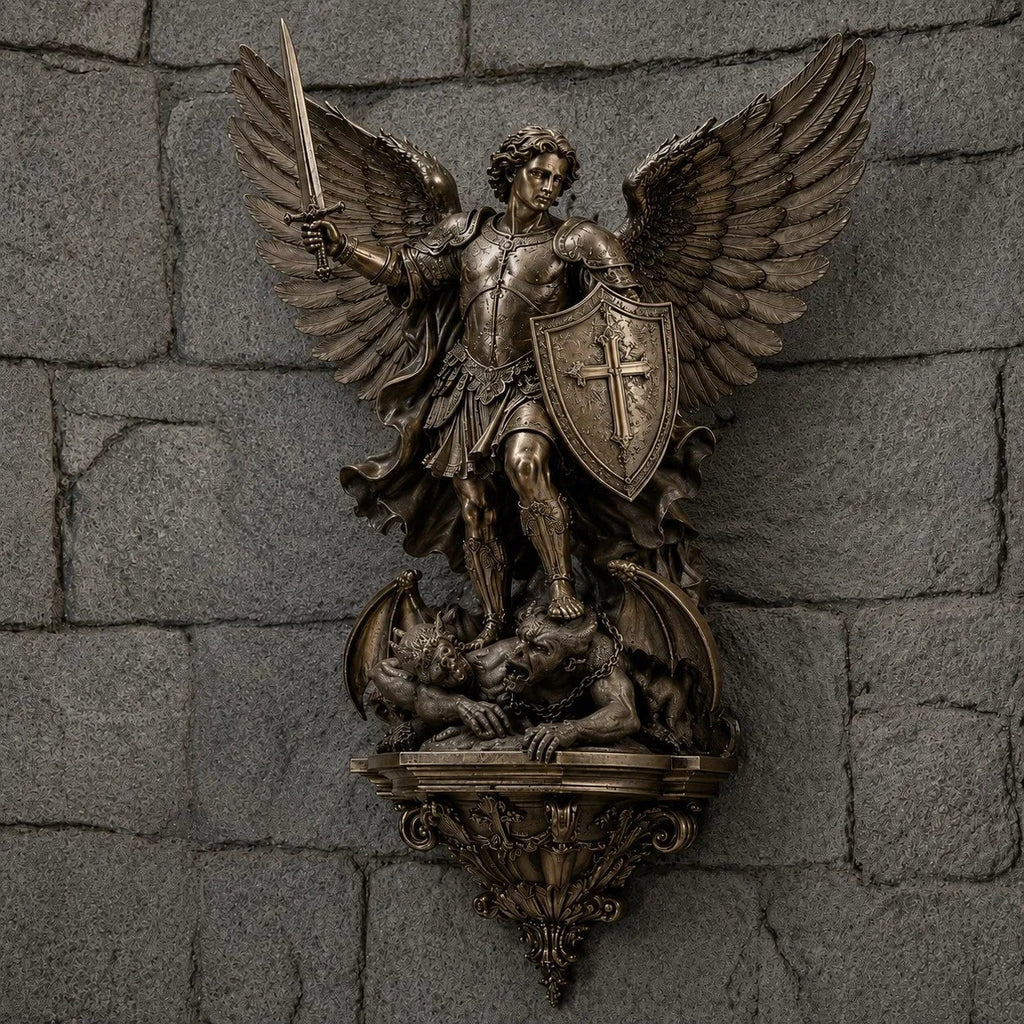 🔥LAST DAY 50% OFF⏰-St. Michael Guardian Angel Wall Light🕊️