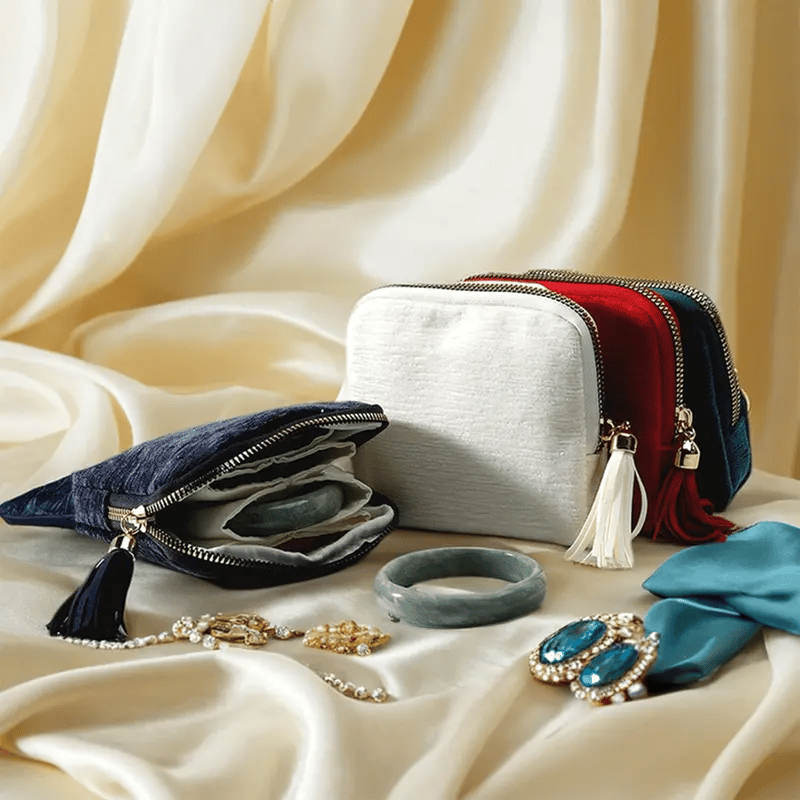 💖 Portable Jewelry Organizer | Zipper Pocket Travel Jewelry Storage Case 💎