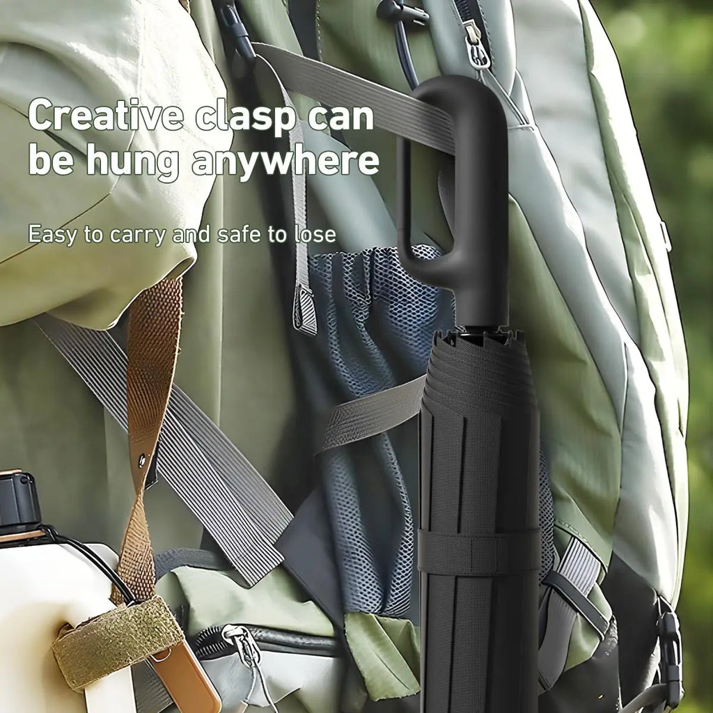 ☔Portable Automatic Folding Umbrella-Windproof Waterproof with Loop Buckle