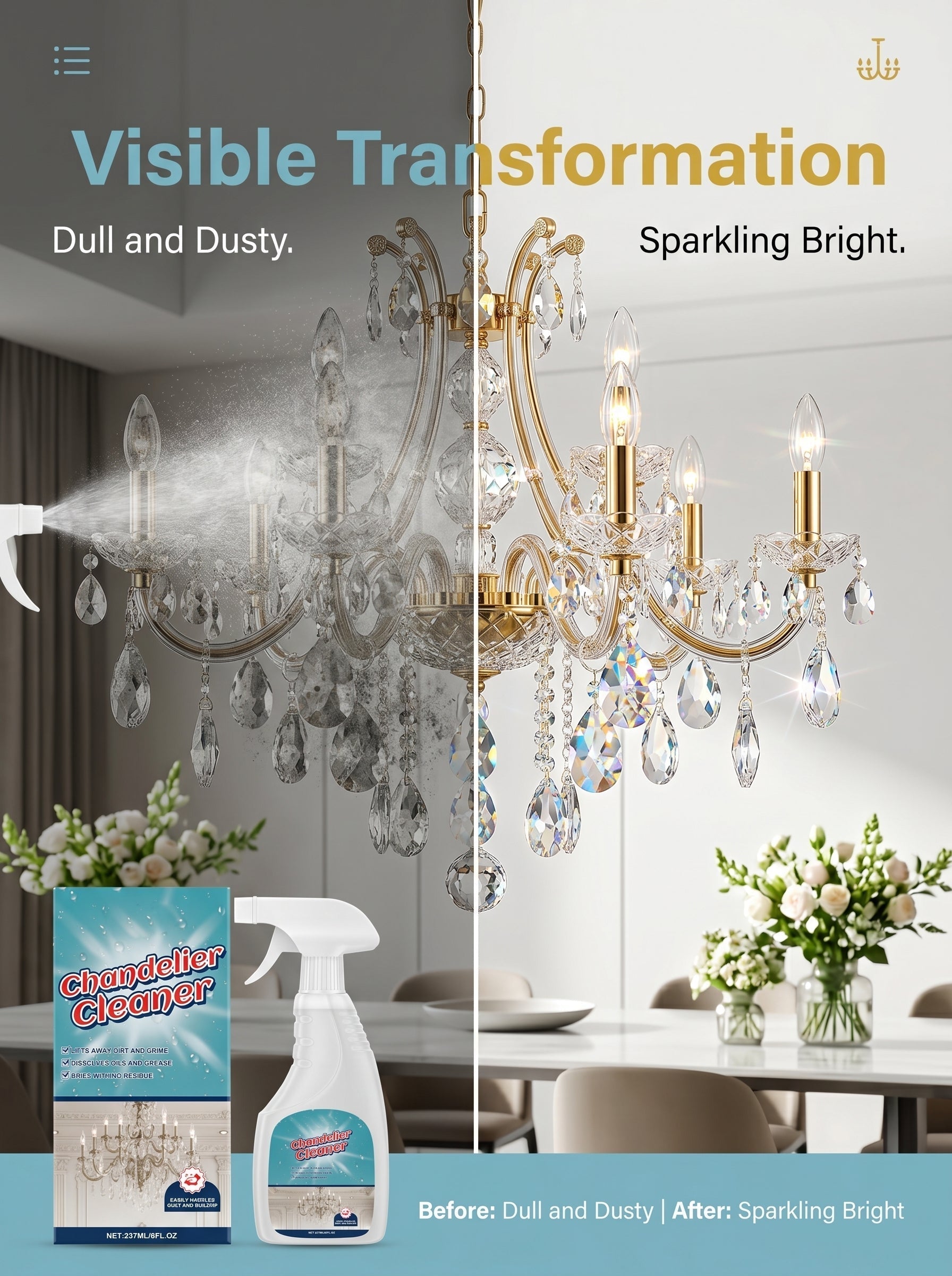 Chandelier Cleaning & Care Spray (237 ml /8 fl oz )
