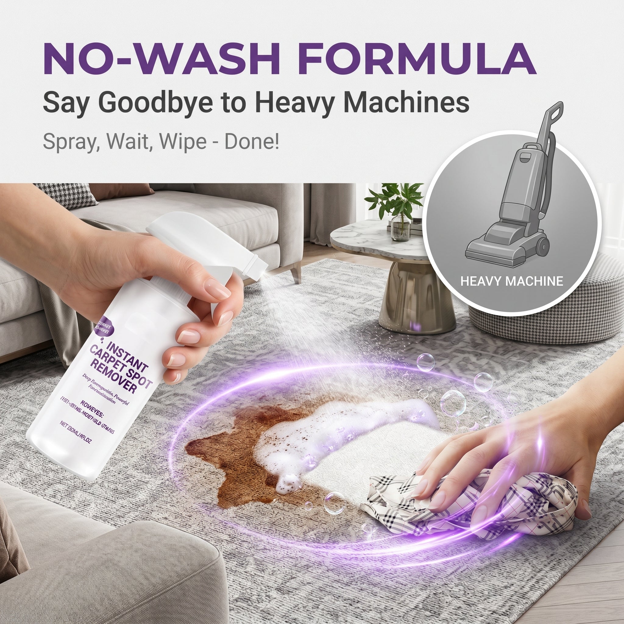 💞50K+ SOLD!☕️Powerful Carpet Stain Remover – No harsh fumes, hypoallergenic