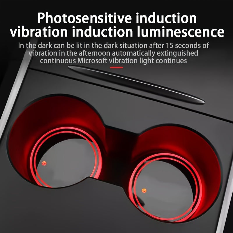 LED Cup Holder Light - USB Rechargeable Waterproof Ambient Lighting