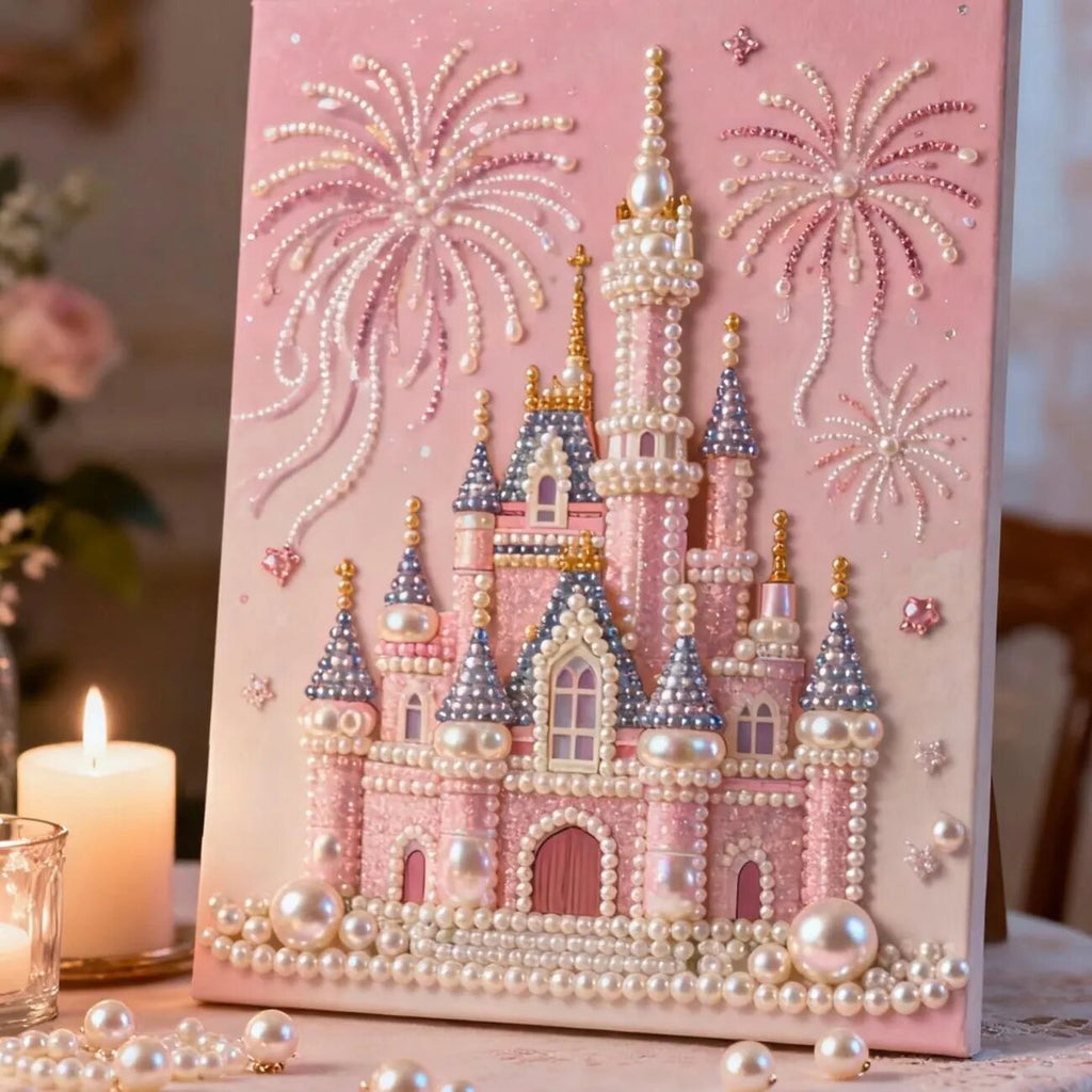 🔥Last Day 50% OFF - 🏰✨DIY Beaded Art Kit - Castle Pearl Painting🎇