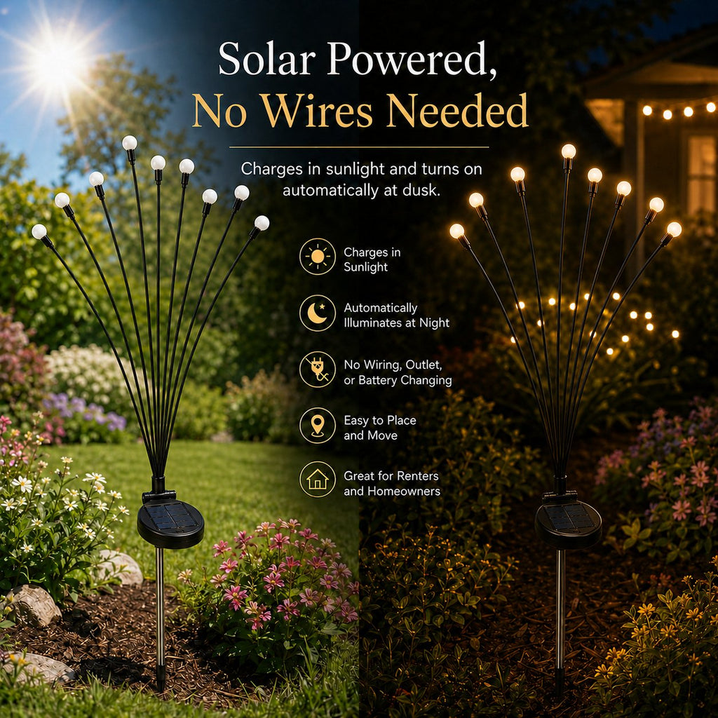 🔥 HOT SALE 49% OFF-Solar Firefly Garden Lights
