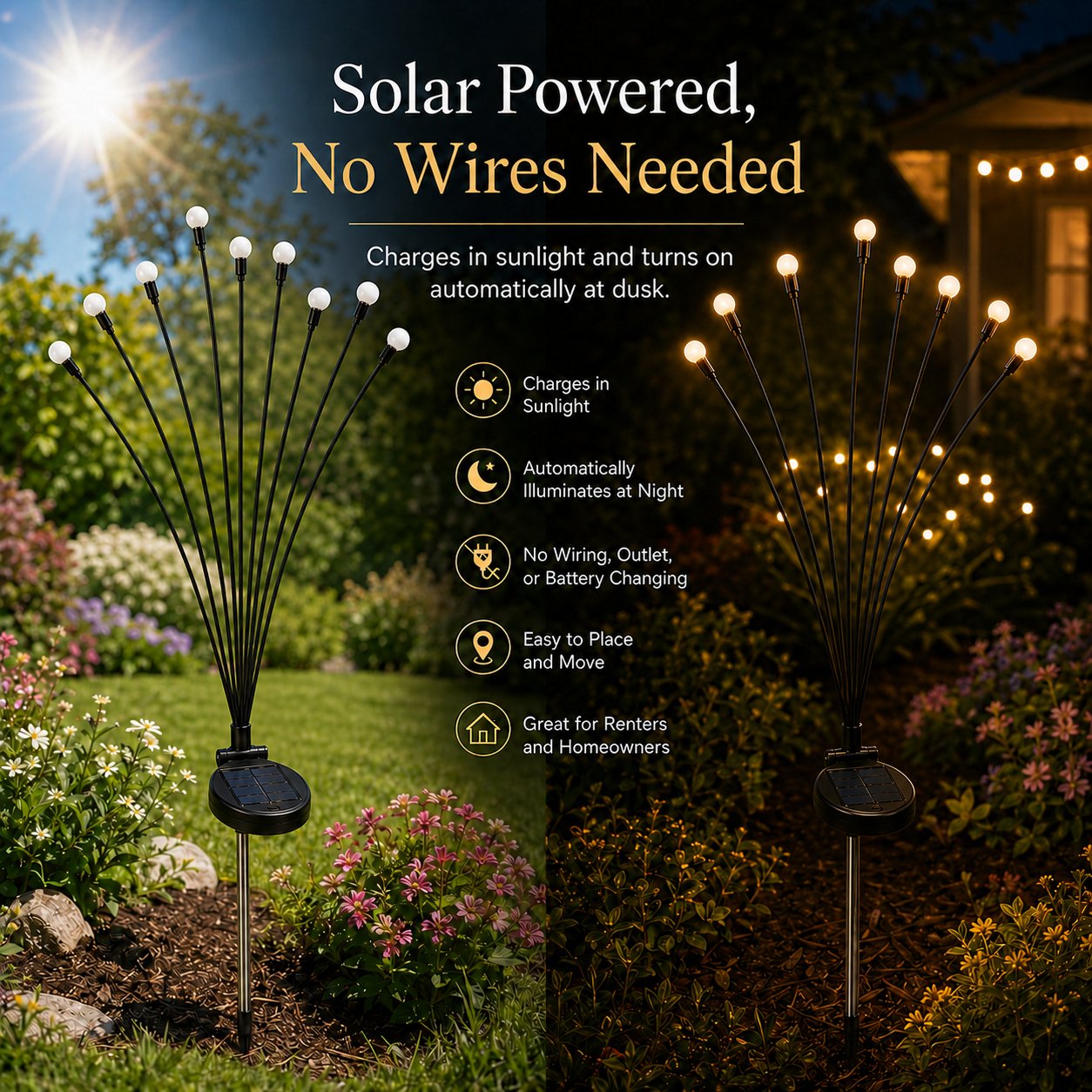 🔥 HOT SALE 49% OFF-Solar Firefly Garden Lights