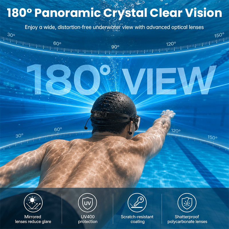 🏊 Anti-Fog Pro-Grade Adult Swim Goggles