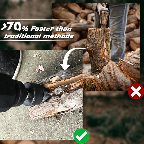 🥳2026 HOT SALE🥳💞50K+ SOLD!🔧✅The Professional Upgrade for Firewood Prep. Durable Drill Set Makes Quick Work of Logs. 🛠️⚡