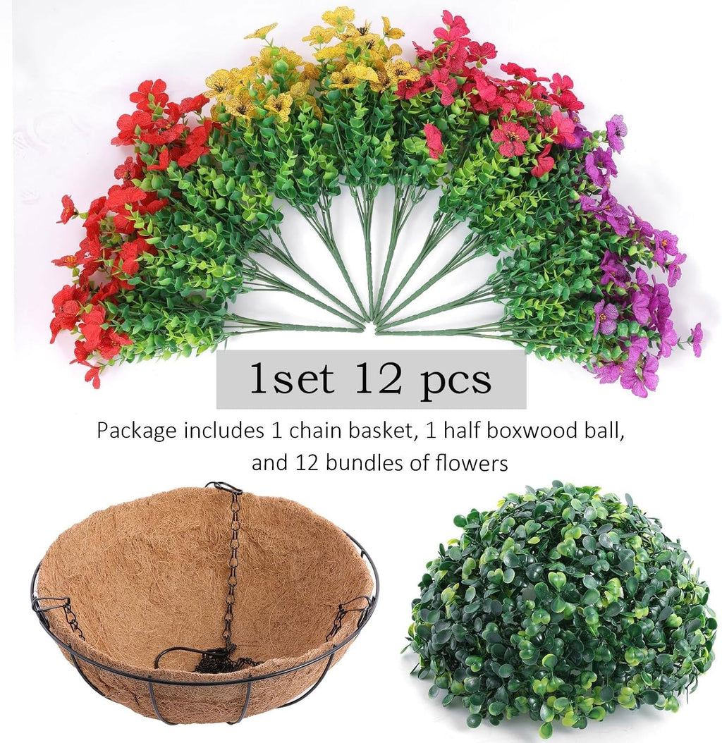 FREE SHIPPING!🔥Simulated Hanging Flower Basket 🌸No Watering💧. No Wilting. Just Perfect Blooms.