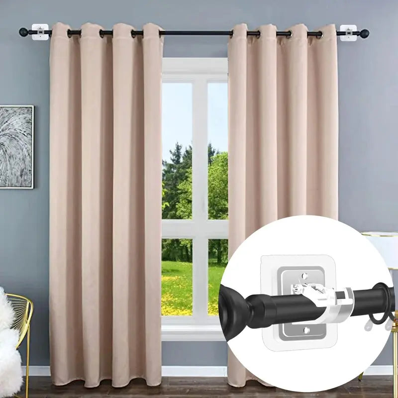 A set of 8PCS Curtain Rod Brackets with Clips