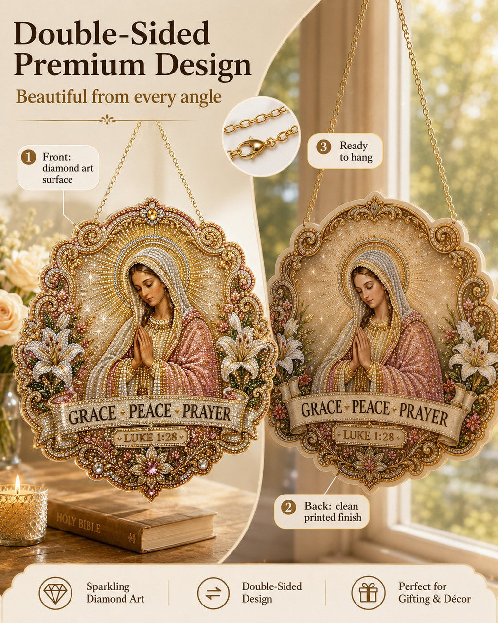 Christian Diamond Art Hanging Ornament Kit