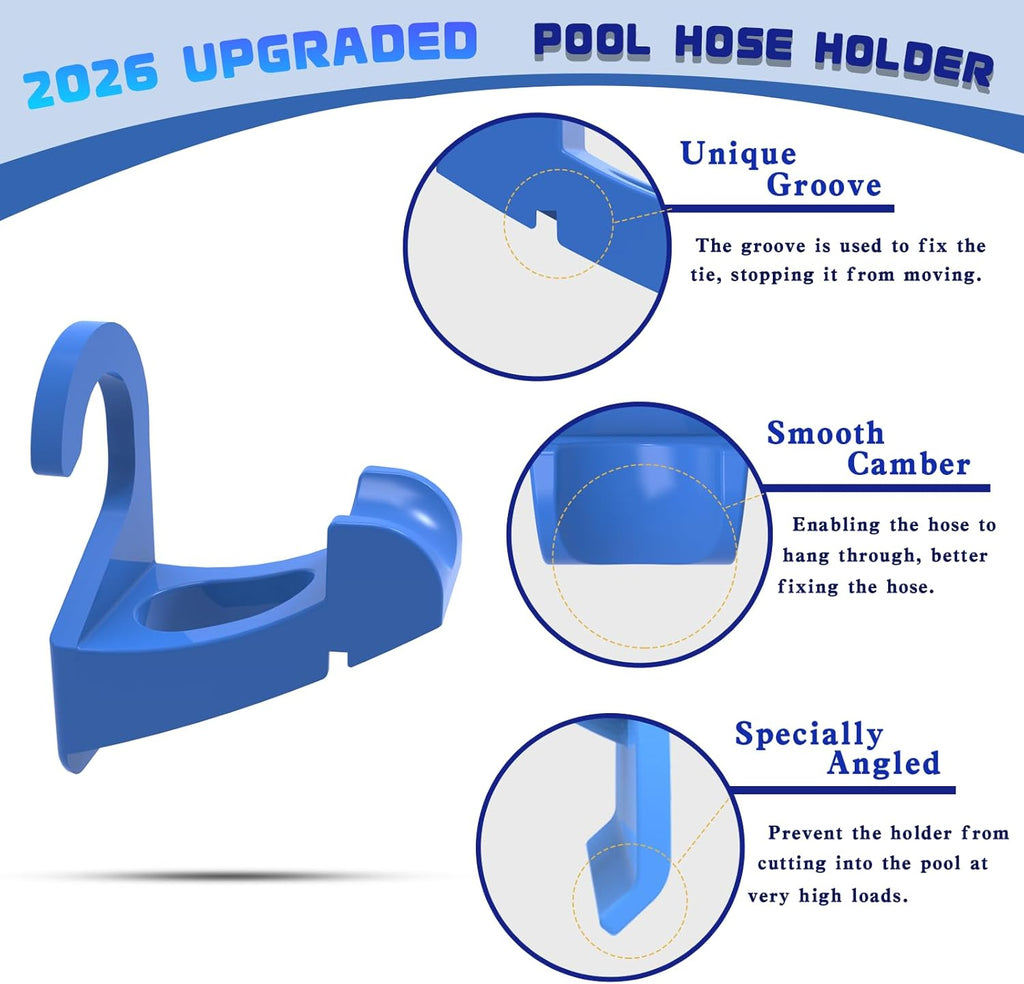 💧 2 Pack Upgraded Patented Pool Hose Holder for Above Ground Intex & Bestway Pipes