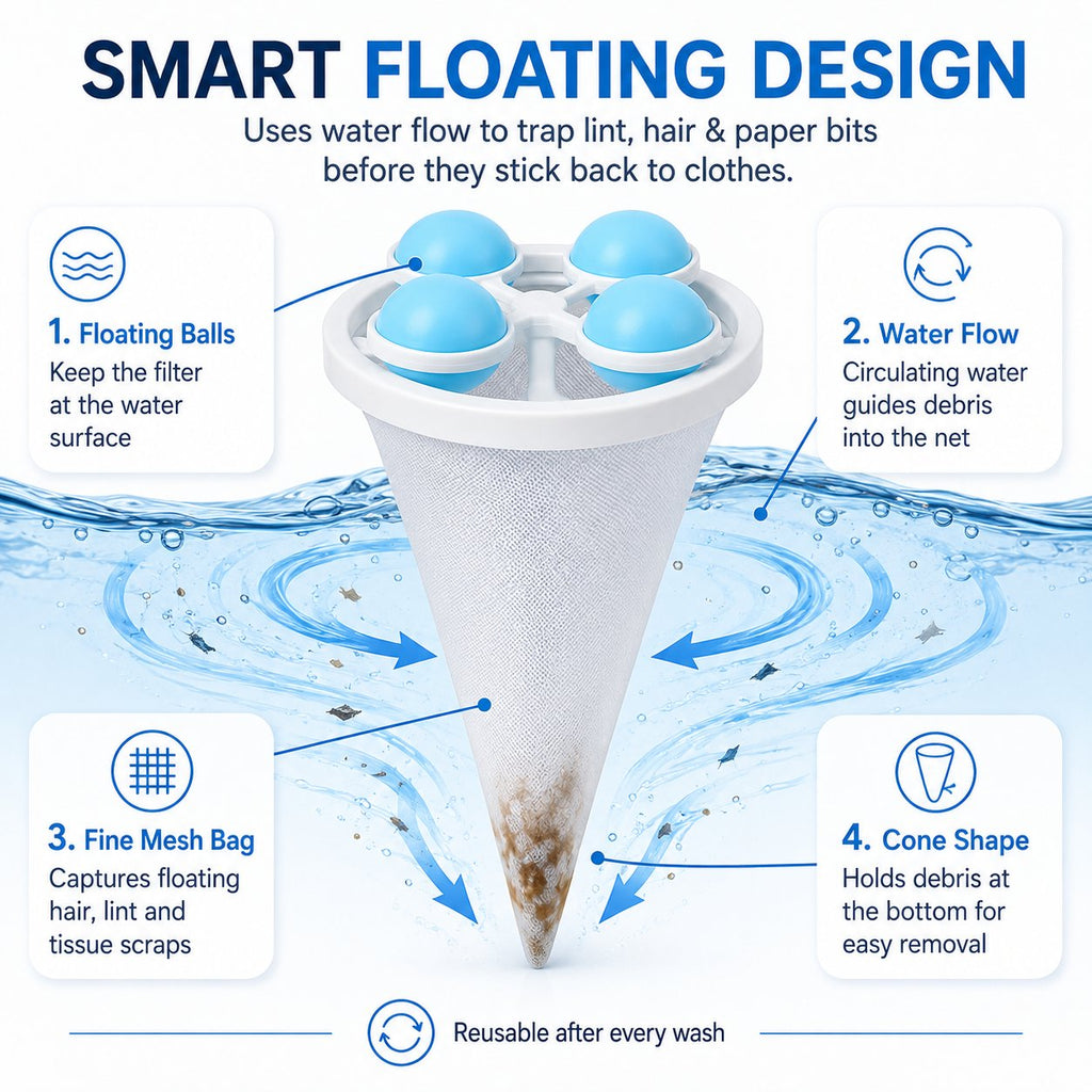 Floating Lint & Hair Catcher