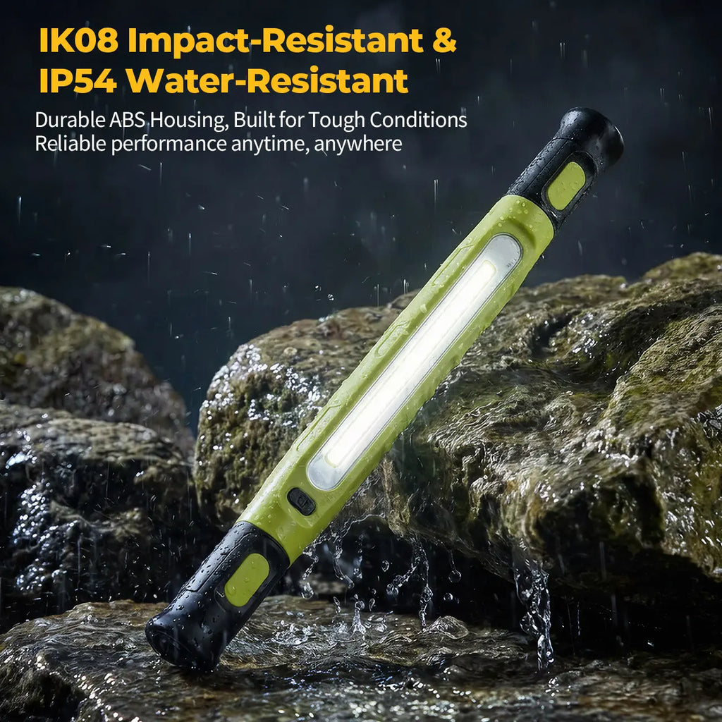 [Father's Day Gift] 5200mAh LED magnetic rechargeable light strip, 3000 lumens, with hook, ideal for mechanics, auto repair, and garage use.