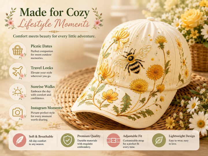 🔥Last Day 49% OFF 🌸🌿 Garden Morning Cap (✨2026 Limited Edition)