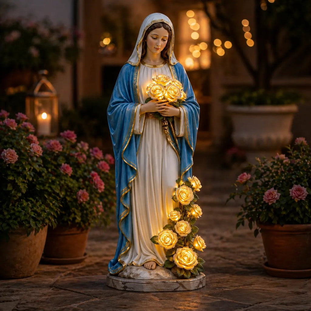 Virgin Mary Garden Light-A Timeless Symbol of Faith, Now Lit Up with Solar Light