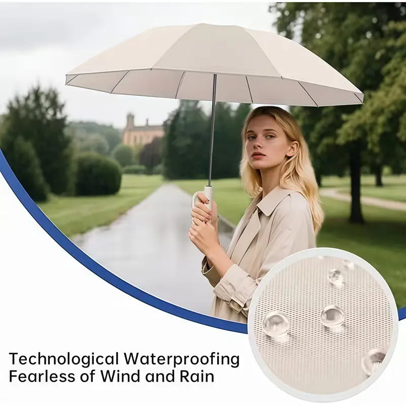 ☔Portable Automatic Folding Umbrella-Windproof Waterproof with Loop Buckle