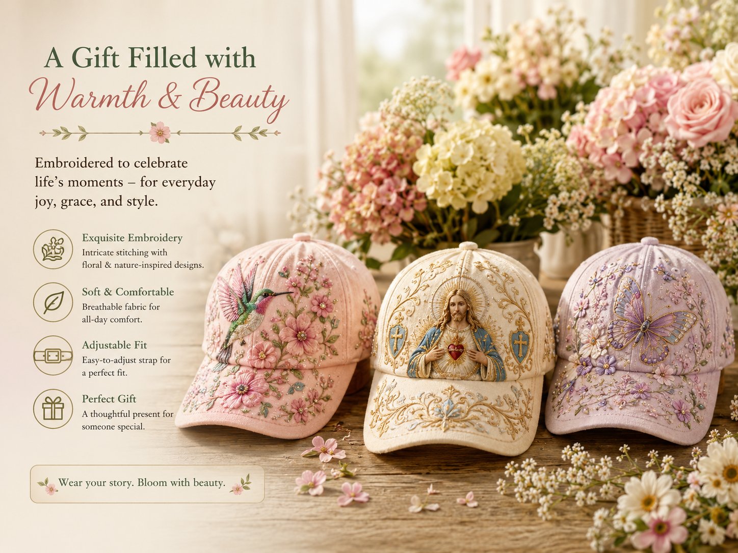 🔥Last Day 49% OFF 🌸🌿 Garden Morning Cap (✨2026 Limited Edition)