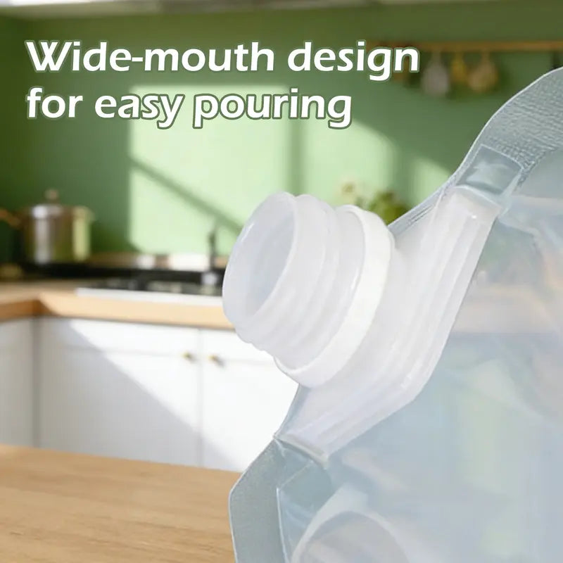 🔥5 Counts Reusable Food Sealed Bags, leak proof design, prevent liquid spillage