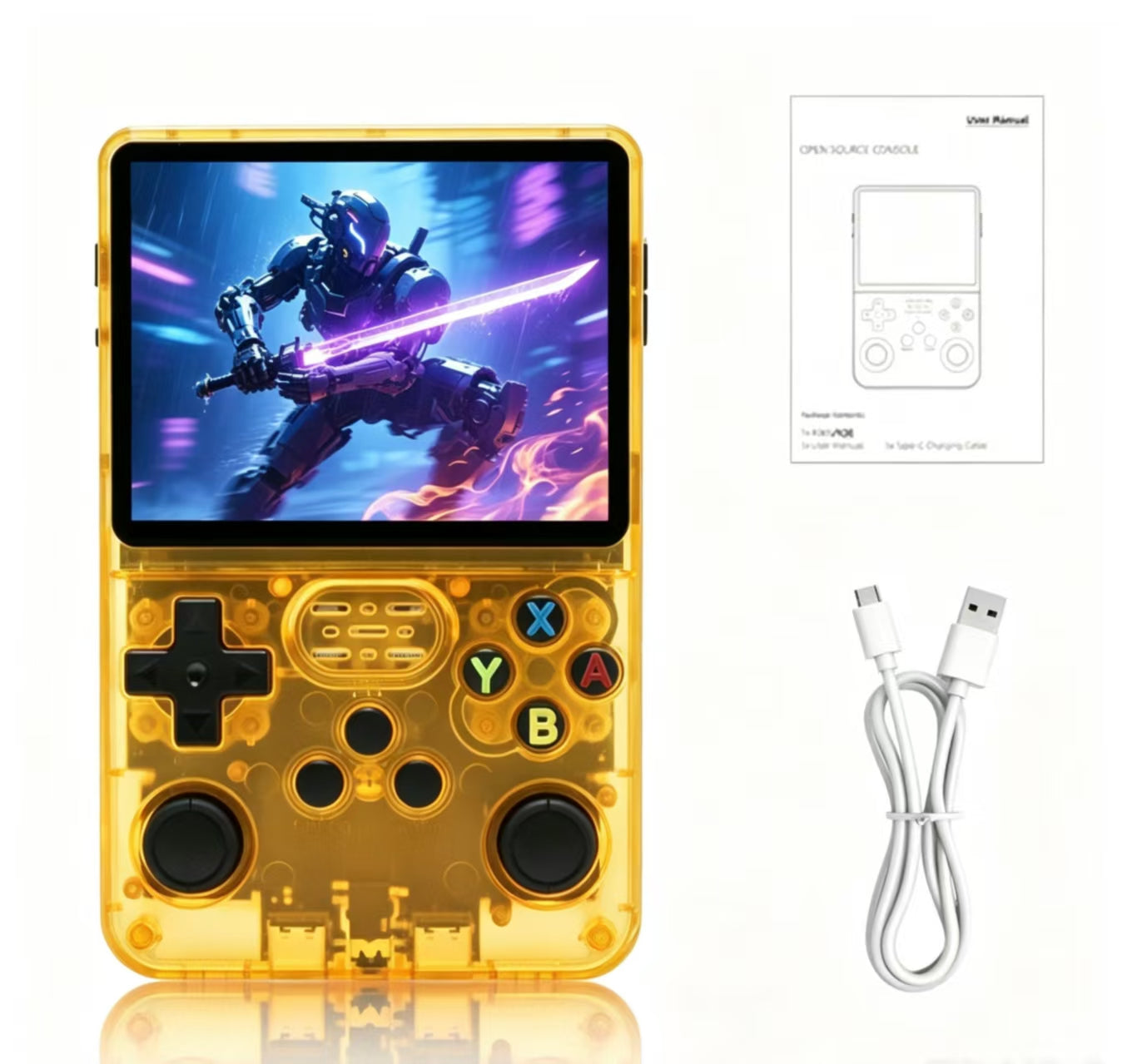R36S Retro Video Handheld Game Console Linux System 3.5 in IPS Screen Built in 3000mAH Battery,Preinstalled Gamess for Christmas, Thanksgiving, Holiday Gift
