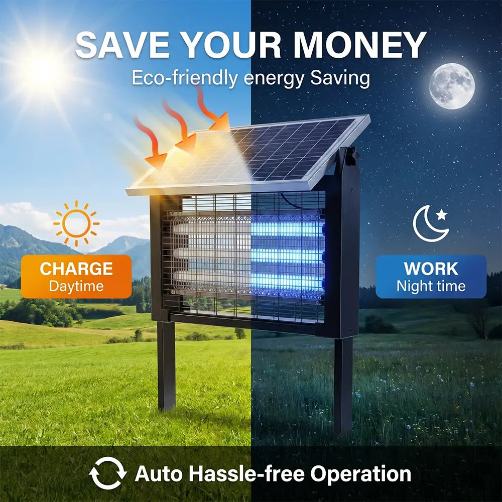 🦟Solar Mosquito Zapper – Eco-Friendly &amp; High-Efficient