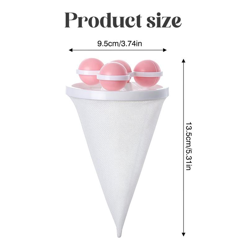 3 Pack Reusable Floating Washing Machine Hair Filter Bags - Pet Hair Lint Catcher