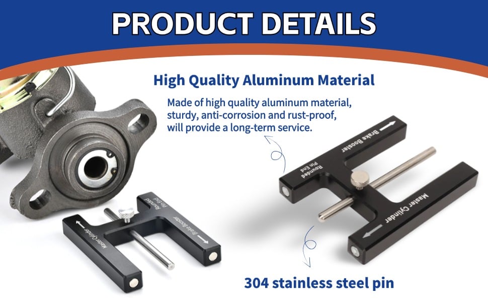 🛠️ Premium Aluminium Brake Booster Push Rod Adjustment Tool with Length Gauge