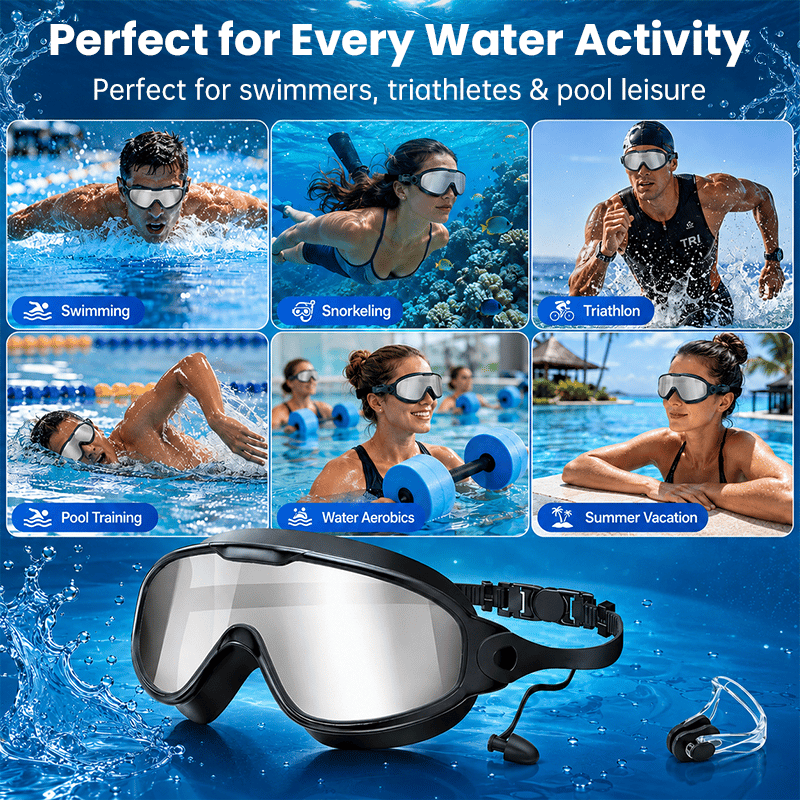 🏊 Anti-Fog Pro-Grade Adult Swim Goggles
