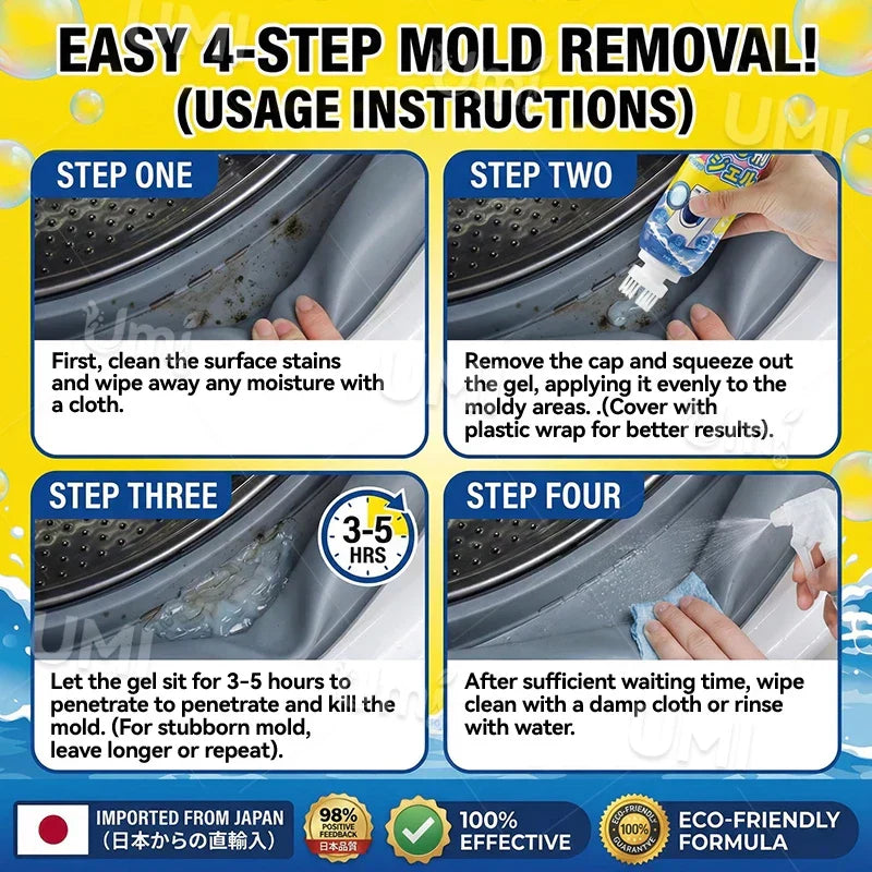 【Built-in Brush】Japan Magic Mould & Mold Remover Gel Deep Cleaning Mildew Cleaner