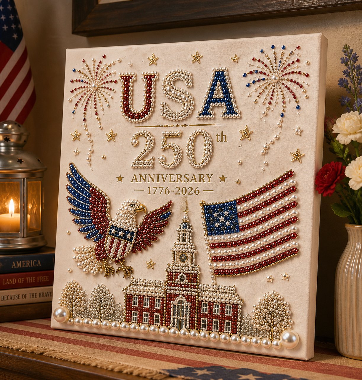 🎁USA 250th Anniversary DIY Pearl Painting Kit